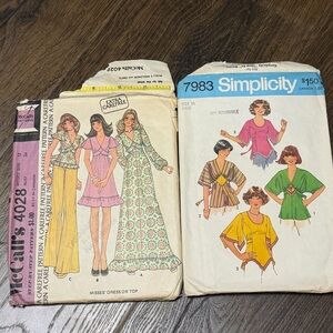 Vintage Sewing Patterns Set 1970’s